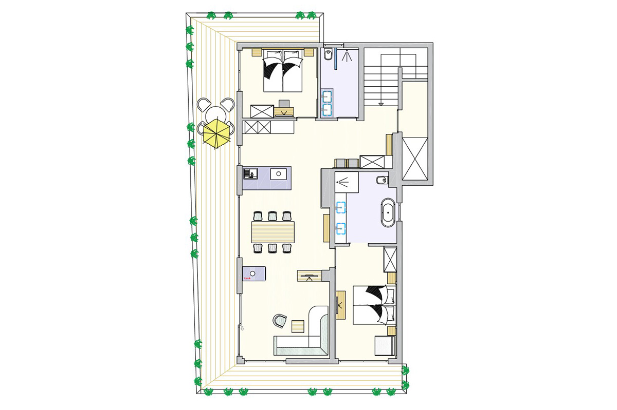 Grundriss Gipfeltreff 100m2